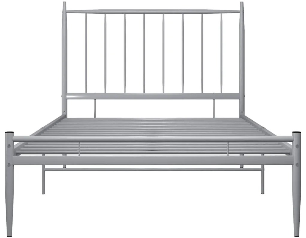 Estrutura de Cama Form em Metal Cinzento - 90x200 cm - Design Industri