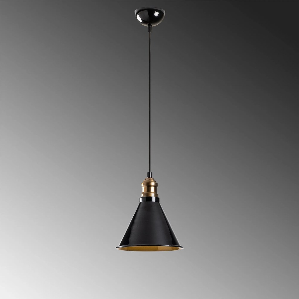 Candeeiro de Teto Berceste – Preto – 19 cm Diâmetro x 117 cm Altura