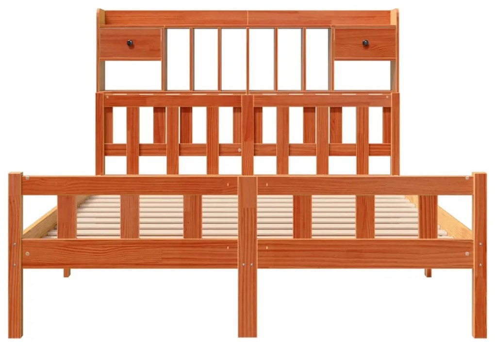 Cama com estante sem colchão 150x200 cm pinho maciço