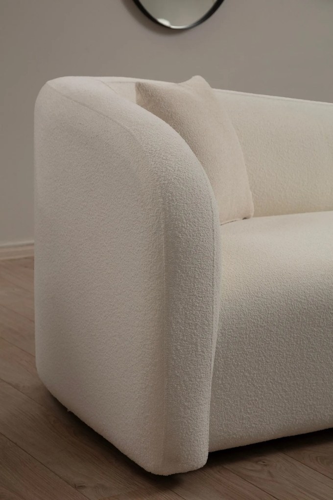 Sofá de 3 Lugares Asos – Creme – 225x76x75 cm