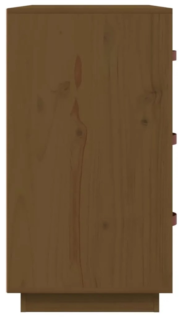 Aparador 80x40x75 cm madeira de pinho maciça castanho mel