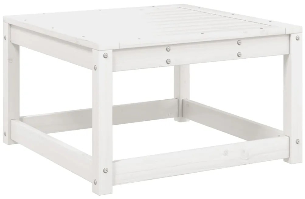 6 pcs conjunto sofás de jardim madeira de pinho maciça branco