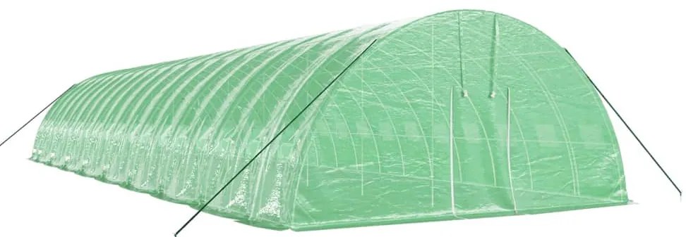Estufa com estrutura de aço 108 m² 18x6x2,85 m verde