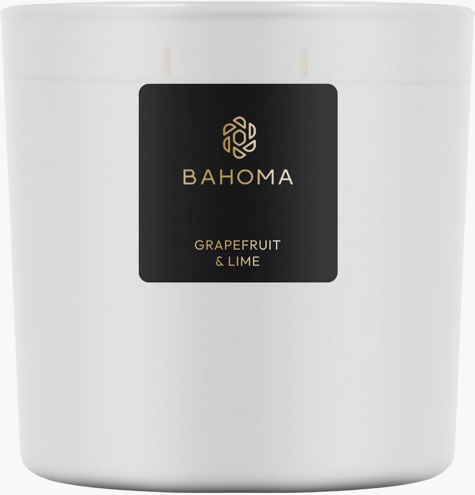Vela perfumada com três pavios Grapefruit & Lime (toranja, lima, gardénia, patchouli)