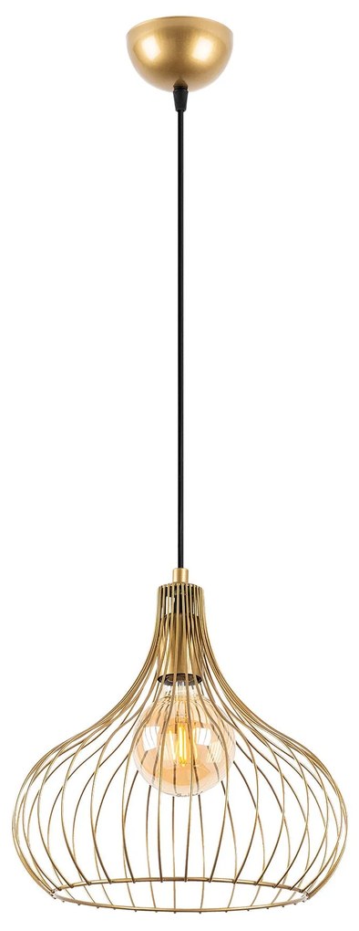 Candeeiro de Teto Teldamla – Dourado Brilhante – 22 x 22 x 120 cm