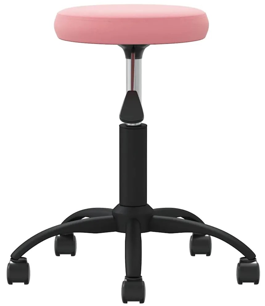 Cadeira de escritório giratória veludo rosa