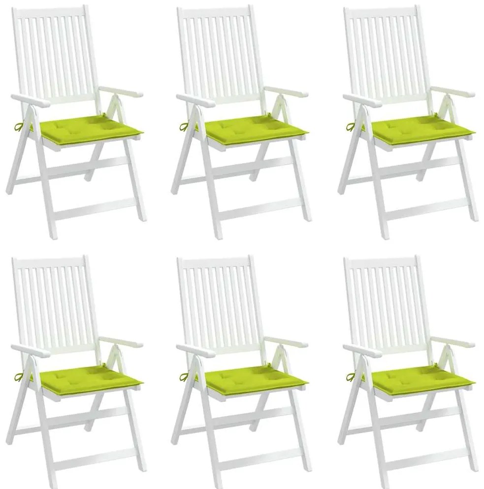 Almofadões cadeiras jardim 6 pcs tecido oxford verde brilhante