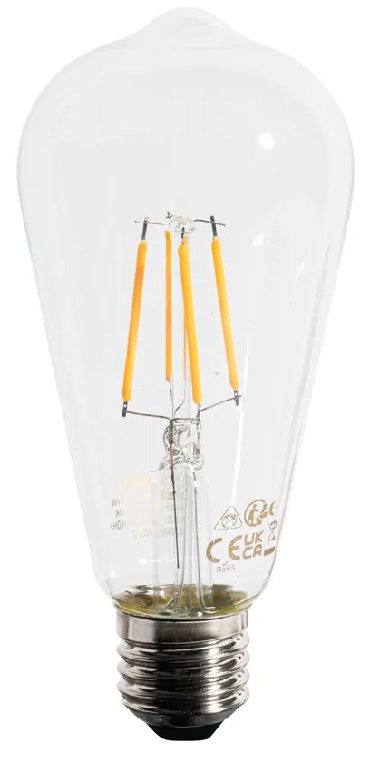 Conjunto de 5 lâmpadas LED E27 A60 com sensor crepuscular 4W 400 lm 2200K