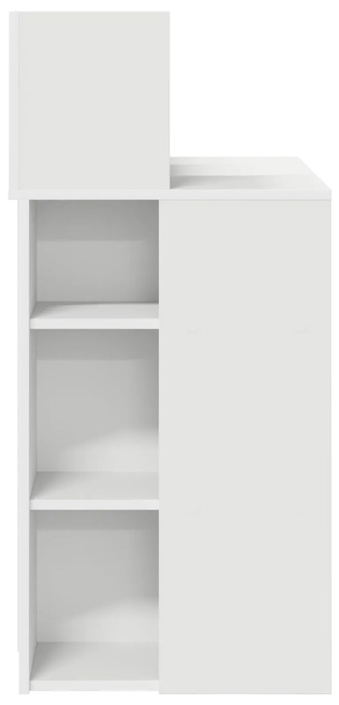 Mesa com Armazenamento Branca 90x48x101.5 cm Madeira Engenheirada