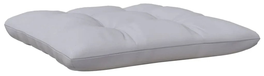 7 pcs conjunto lounge de jardim + almofadões cinza pinho maciço