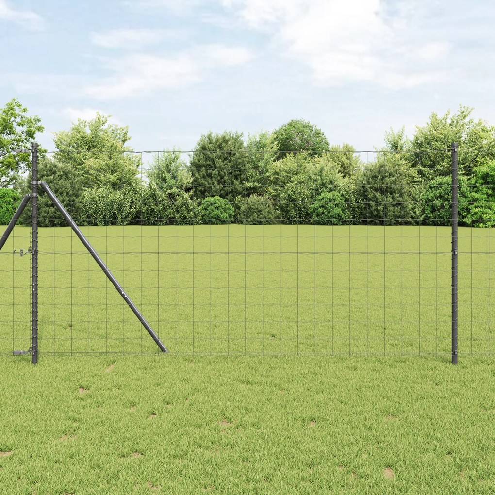 vidaXL Cerca Euro Cinza 1.4x10 m Aço