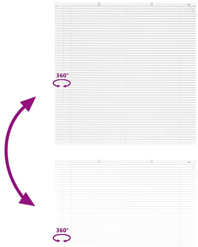 Persiana de Janela com cortinas Outros Manual Branco 130 x 130 cm Alum