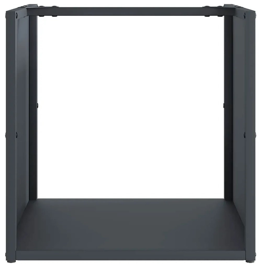 Suporte para lenha 40x40x40 cm aço laminado a frio antracite