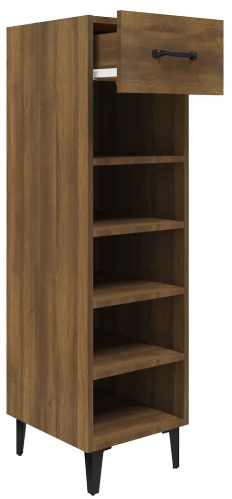 Sapateira 30x35x105 cm derivados de madeira carvalho castanho