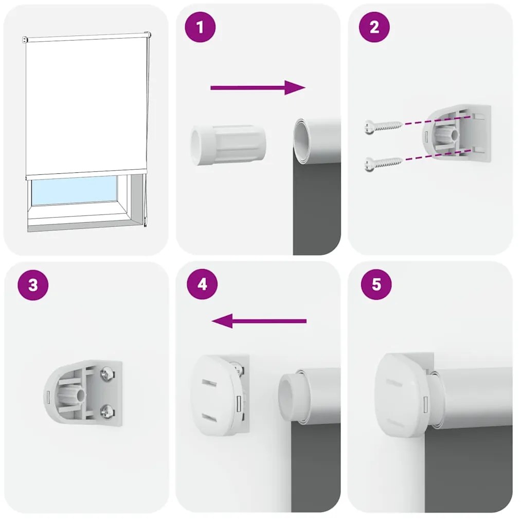 Estore de rolo 100 x 230 cm, Branco escuro