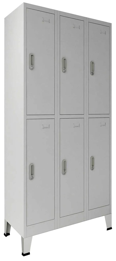 vidaXL Armário com Locker Cinzeto 45 x 90 x 180 cm