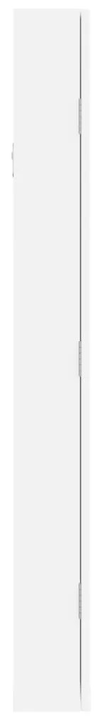 Móvel para joias de parede espelhado 37,5x10x90 cm branco
