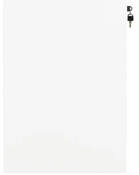 Armário de escritório 90x40x90 cm aço branco