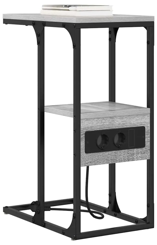 Mesa-de-cabeceira Sonoma cinzento 41.5 x 26 x 60.5 cm