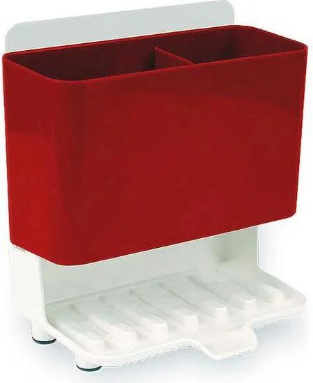 Organizador Multiusos Confortime Branco Vermelho (18,3 x 11,9 x 19,9 cm)