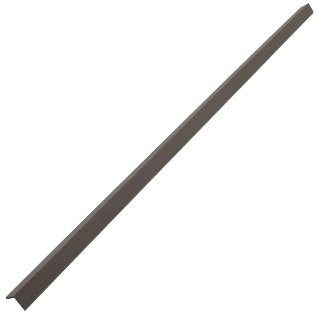 Perfis angulares p/ pavimento em WPC 5pcs 170cm castanho-escuro