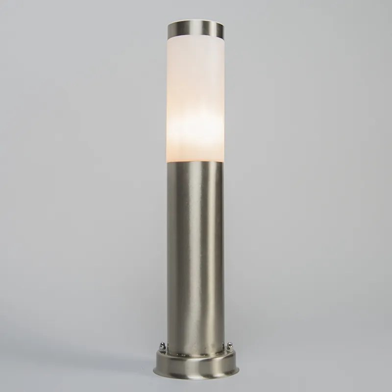 Candeeiro de poste exterior em aço 45 cm IP44 - Rox com estaca de terra e prensa-cabos Moderno