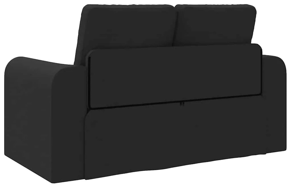 Sofá-Cama de Chão 2 em 1 Preto 148x71x83 cm Tecido