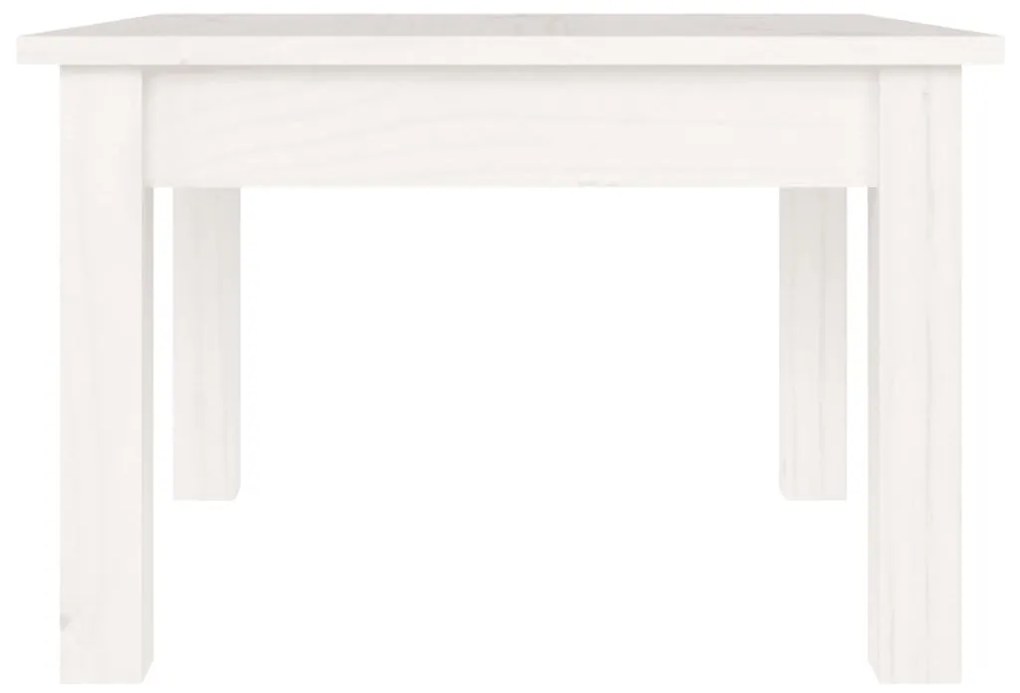 Mesa de centro 45x45x30 cm pinho maciço branco