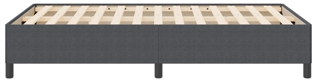 Estrutura de Cama vidaXL Cinza Escuro 120x190 cm Tecido de Corduroy