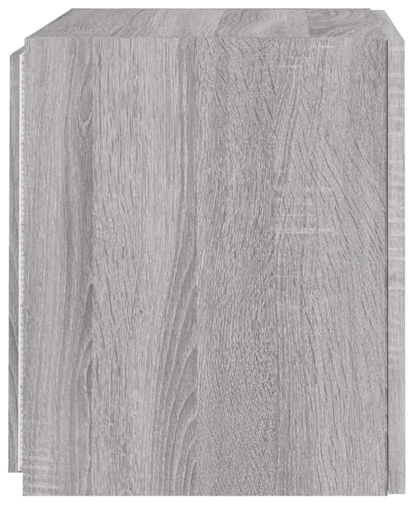 Móvel de parede p/ TV c/ luzes LED 40,5x35x40cm cinzento sonoma