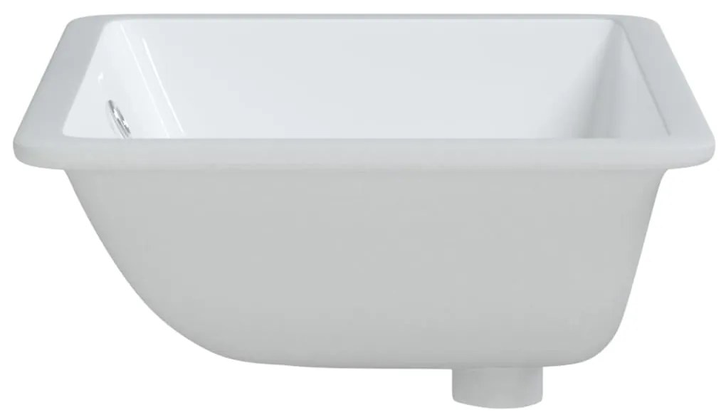 Lavatório casa de banho retangular 52x38,5x19,5 cerâmica branco