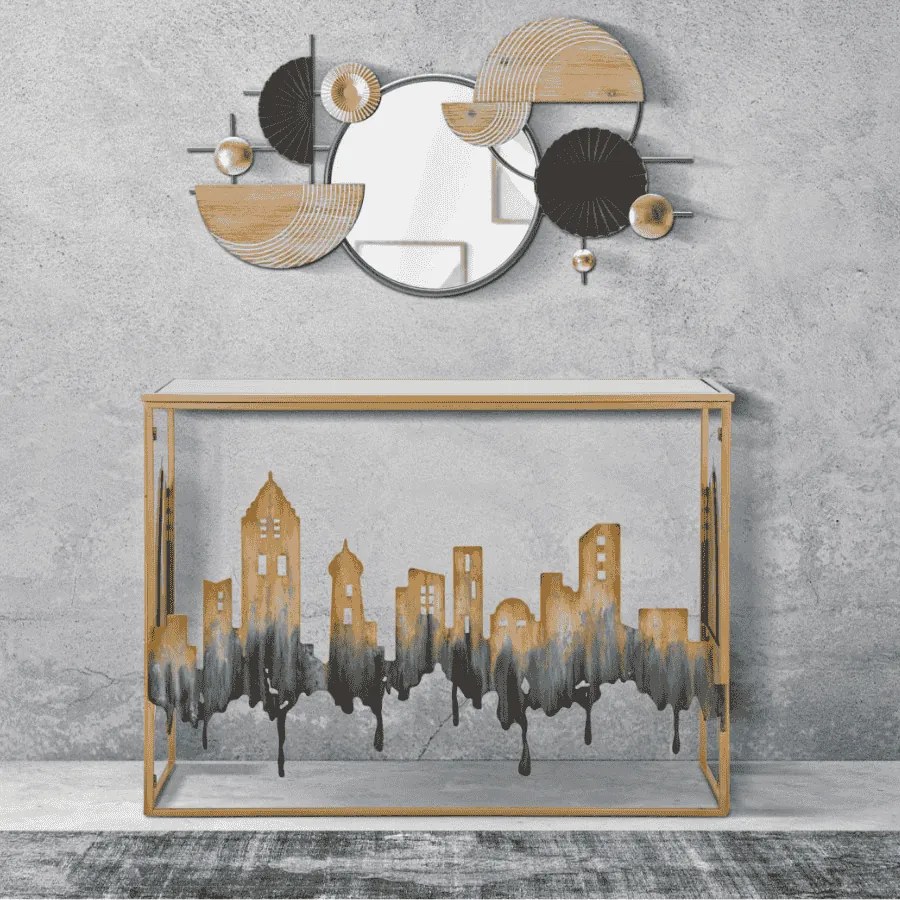 MESA CONSOLA CITY 110X38,5X81 CM MULTICOLOR