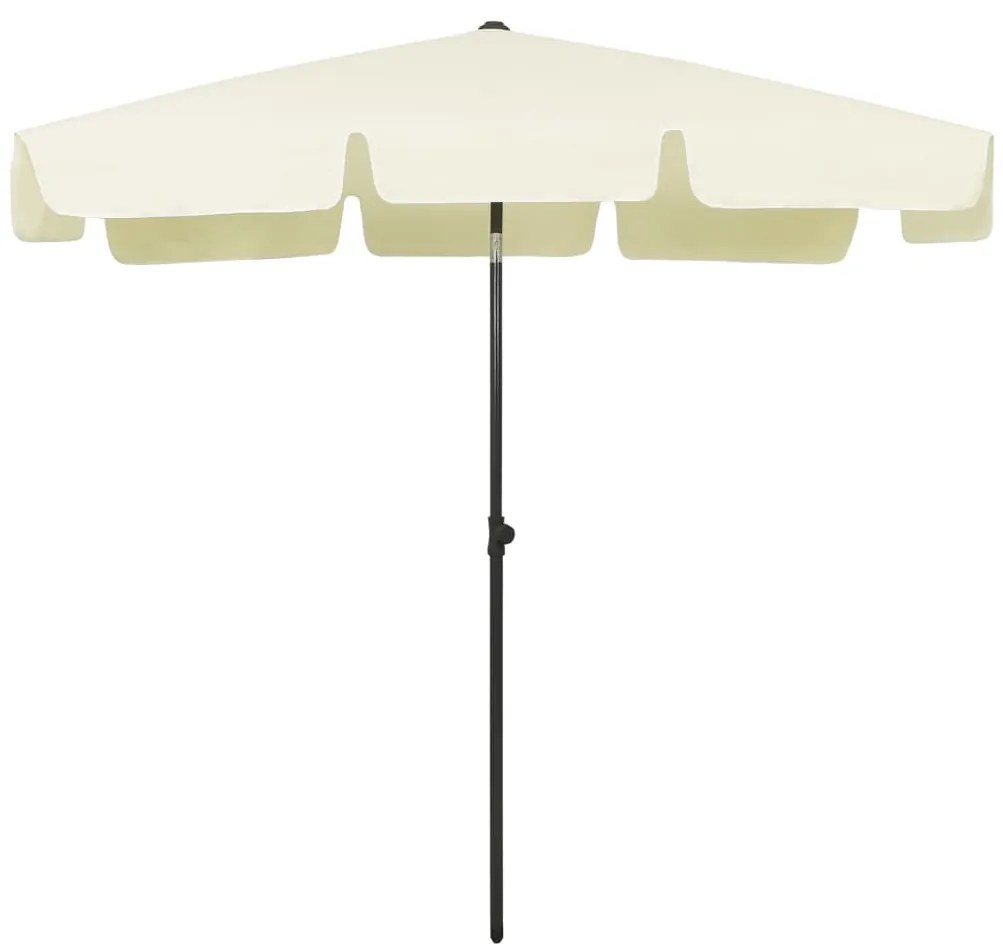 Guarda-sol de praia 200x125 cm amarelo areia