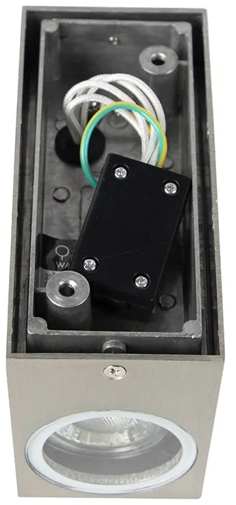 Conjunto de 2 Apliques de Parede Modernos Alumínio 2 Luzes IP44 - Baleno Design