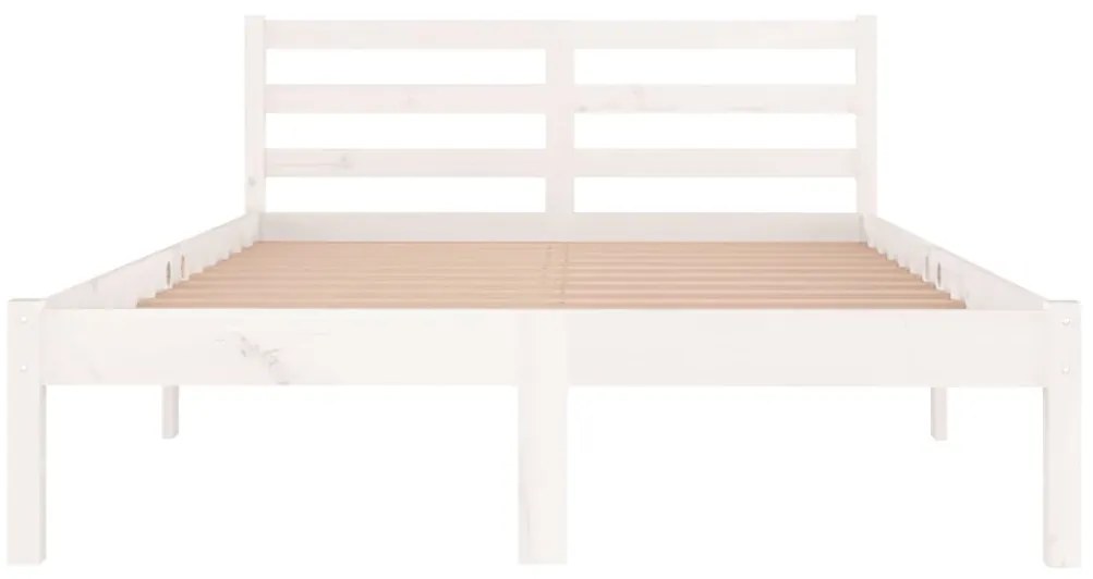 Estrutura de cama 120x200 cm pinho maciço branco