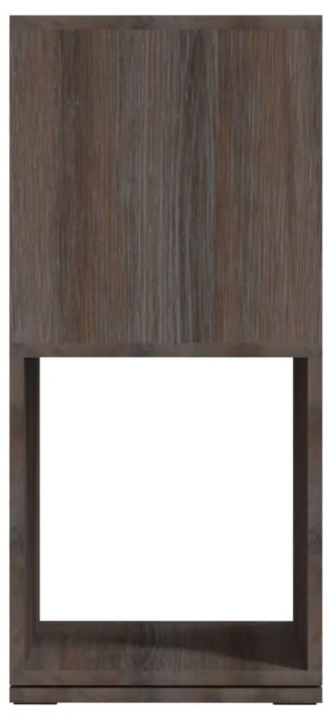 Armário giratório 34,5x34,5x75,5cm aglom. cinza/carv. castanho
