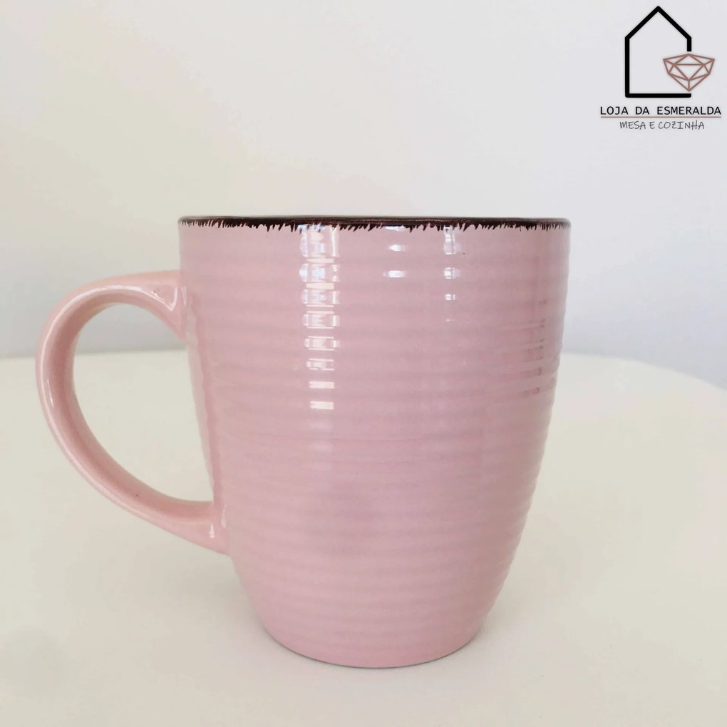 Canecas Linhas | Cerâmica - Rosa