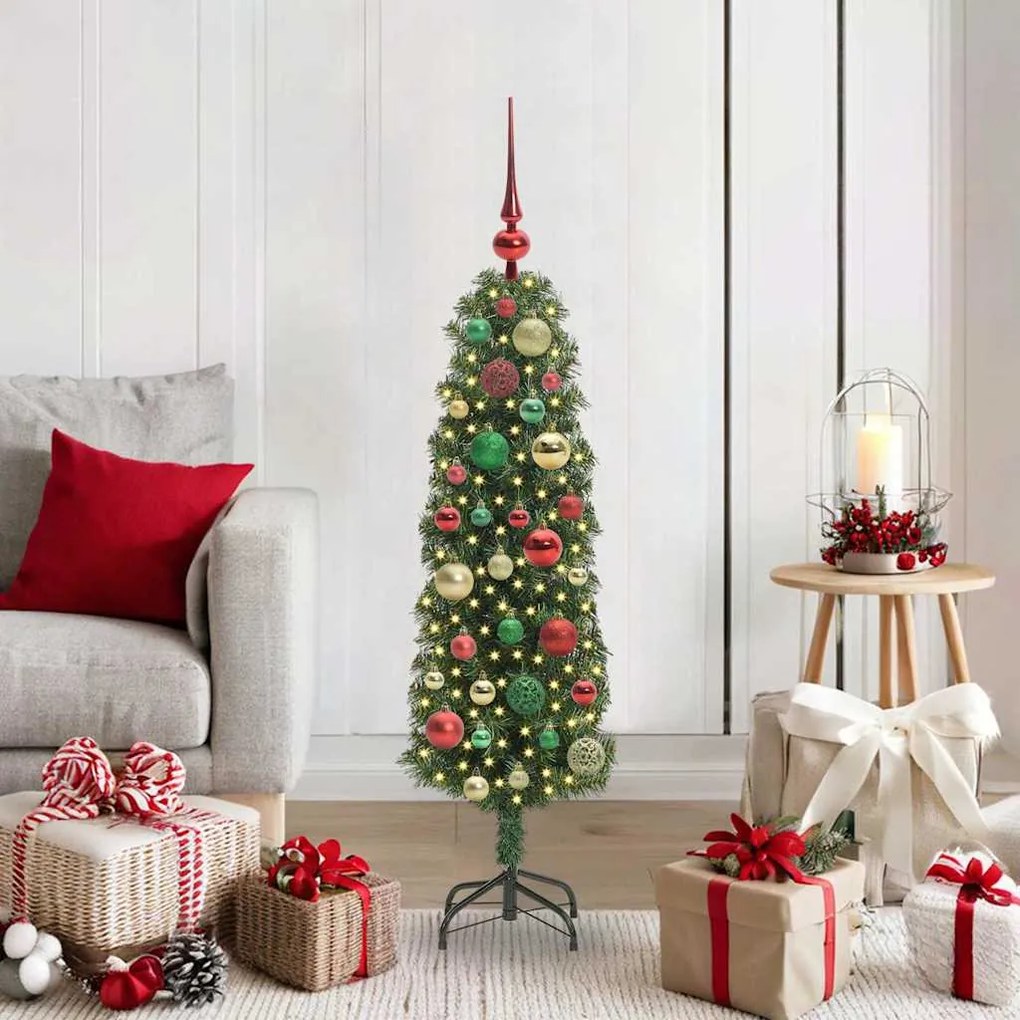 vidaXL Árvore de Natal Artificial Verde 120 cm PVC e Aço e Plástico