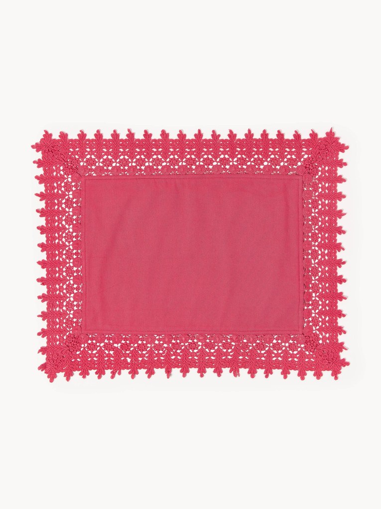 Individuais de mesa com renda Flavia, conjunto de 2