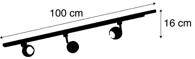 Sistema de iluminação de trilho moderno inteligente branco monofásico incl. 3 Wifi GU10 - Gissi