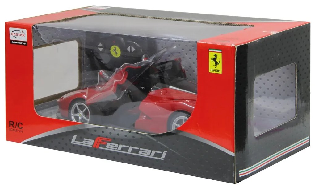 Carro telecomandado Ferrari LaFerrari 1:14 2,4GHz portas manuais Vermelho