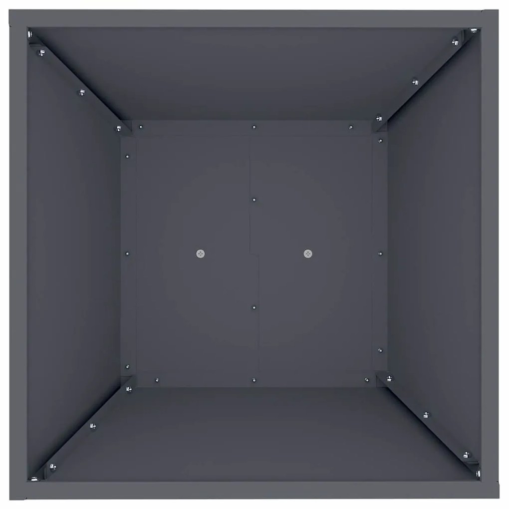 Plantador de Pilar de Jardim com Tigela Antracite da 40x40x100 cm em A