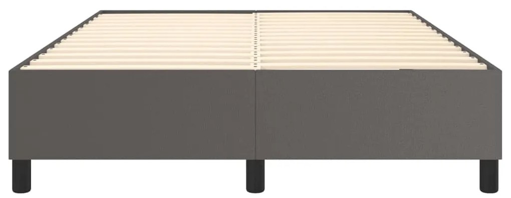 Estrutura de cama 140x200 cm couro artificial cinzento