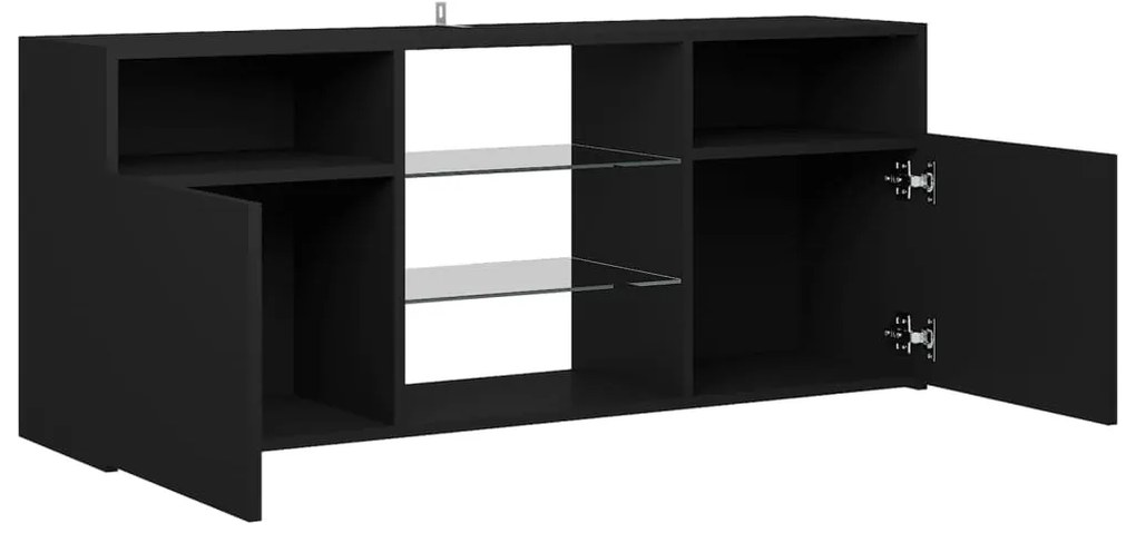 Móvel de TV Maze com Luzes LED de 120cm - Preto - Design Moderno