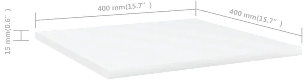 Prateleiras para estante 4 pcs 40x40x1,5cm contraplacado branco