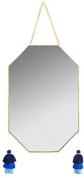 Espelho de parede Borla Cristal Latão (23 x 35 cm)
