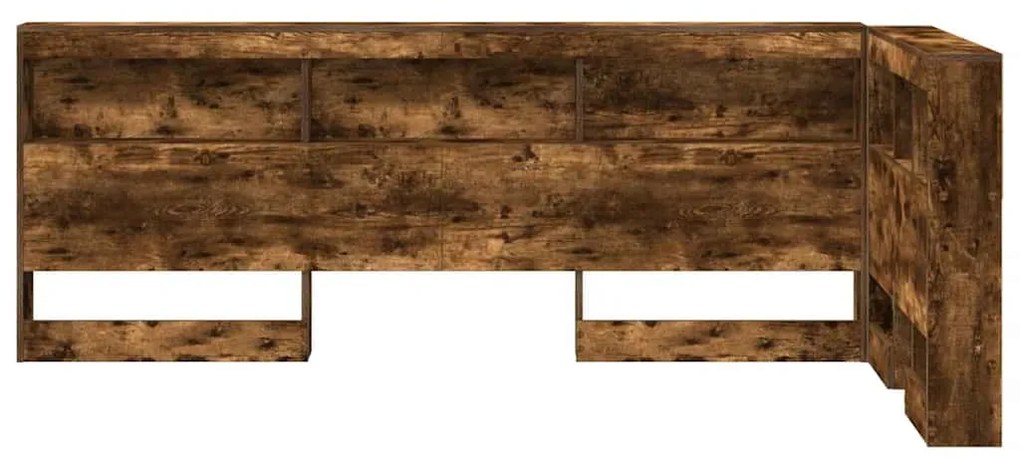 Cabeceira de armazenamento Carvalho fumado 100 cm