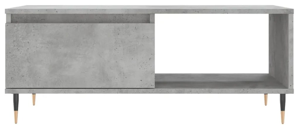 Mesa de centro 90x50x36,5 cm derivados madeira cinzento cimento