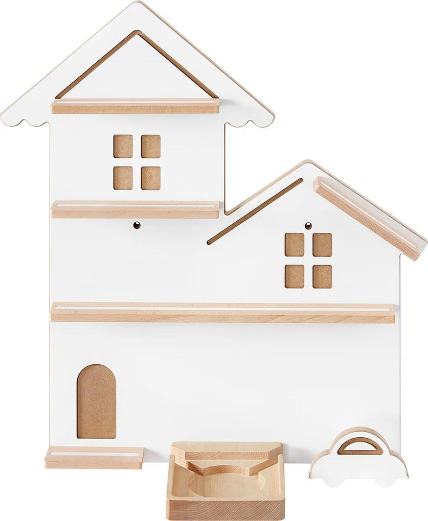 Prateleira para brinquedos de montagem fácil 18 x 55,6 x 59,7 cm branco