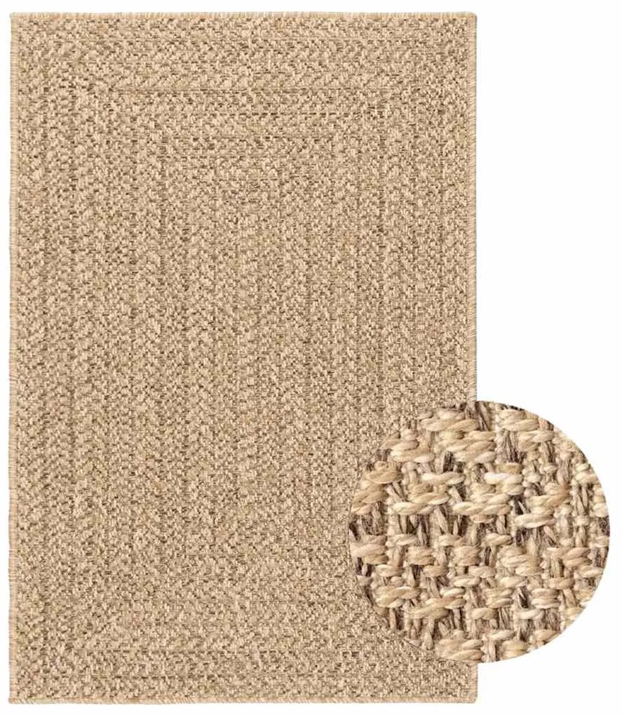 vidaXL Tapete ZIZUR 140x200 cm aspeto de juta interior e exterior